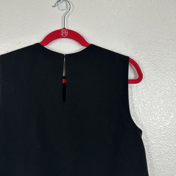 Victoria Beckham Target Women Medium Black Sleevless White Scallop Trim Chic - Picture 7 of 13